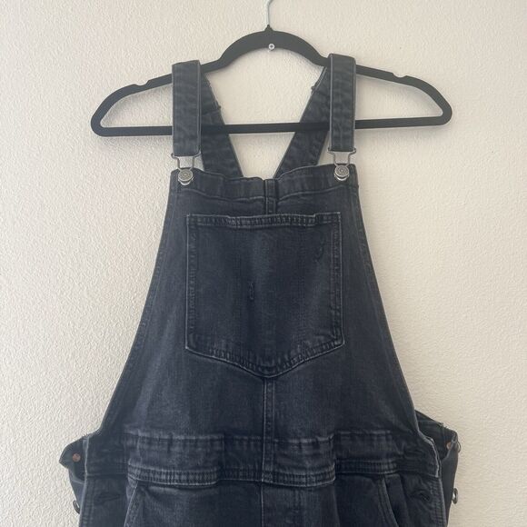 Old Navy Black Denim Overalls - Picture 3 of 16